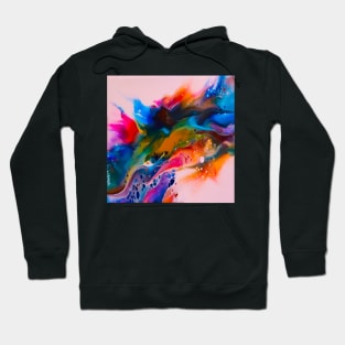 Color Burst (acrylic pour) Hoodie